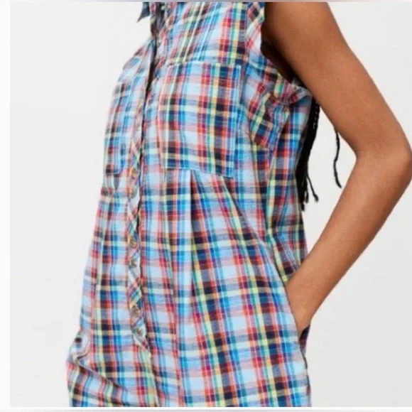 NWT Urban Outfitters Zoey Workwear Gingham Romper Jumpsuit Size XS - Picture 3 of 12